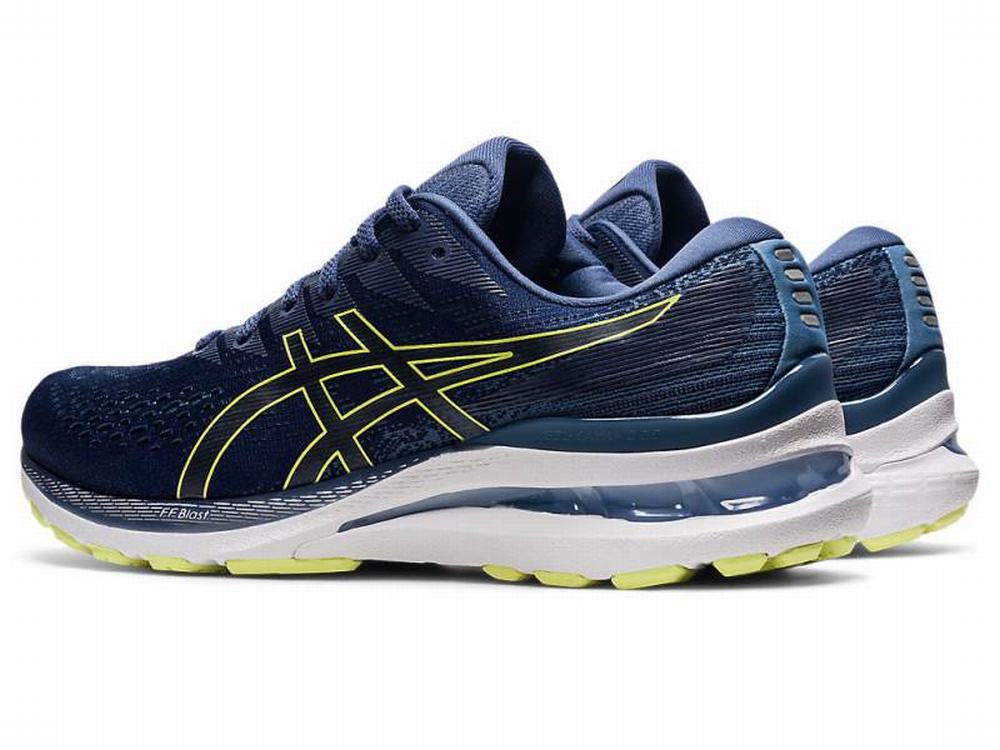 Chaussures Running Asics GEL-KAYANO 28 Homme Bleu Jaune | PVN-174038