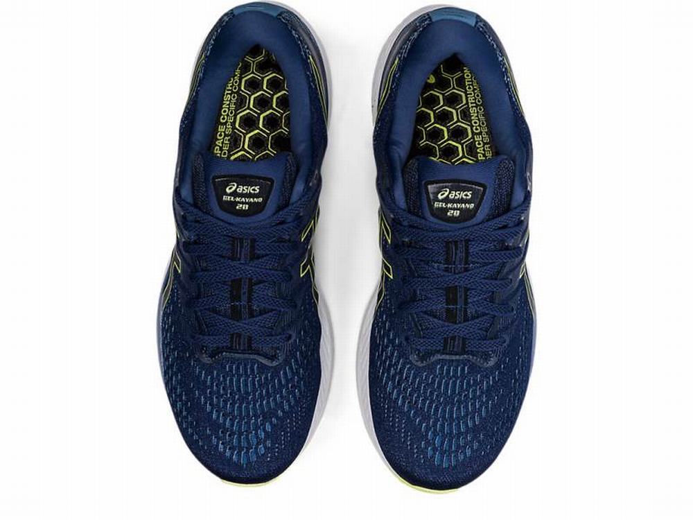 Chaussures Running Asics GEL-KAYANO 28 Homme Bleu Jaune | PVN-174038