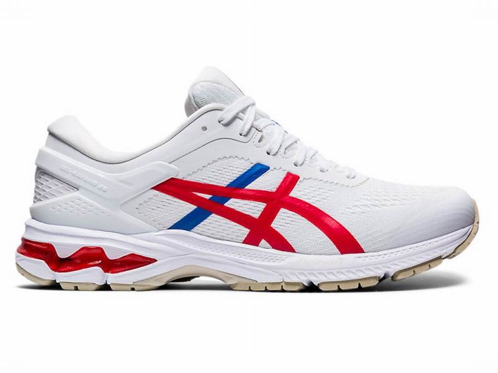 Chaussures Running Asics GEL-Kayano 26 Retro Tokyo Femme Blanche Rouge | YED-834197