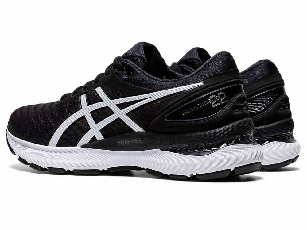 Chaussures Running Asics GEL-NIMBUS 22 Femme Noir Blanche | IOP-591764