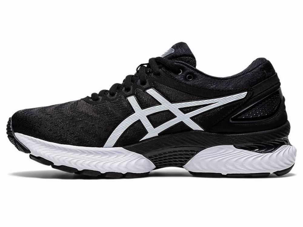 Chaussures Running Asics GEL-NIMBUS 22 Femme Noir Blanche | IOP-591764