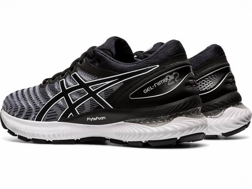 Chaussures Running Asics GEL-NIMBUS 22 Femme Noir Blanche | QDI-923071