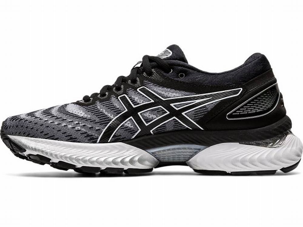 Chaussures Running Asics GEL-NIMBUS 22 Femme Noir Blanche | QDI-923071