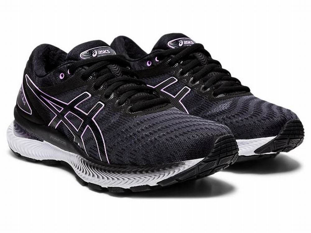 Chaussures Running Asics GEL-NIMBUS 22 Femme Noir | REN-492708