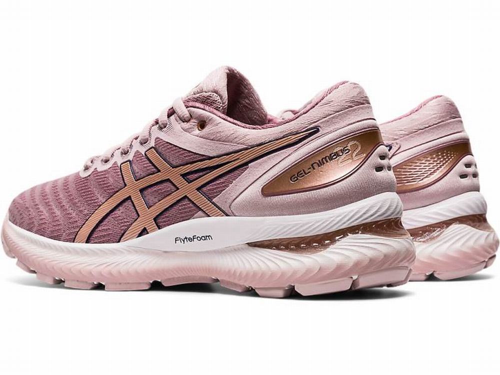 Chaussures Running Asics GEL-NIMBUS 22 Femme Rose Doré | ZSU-075139