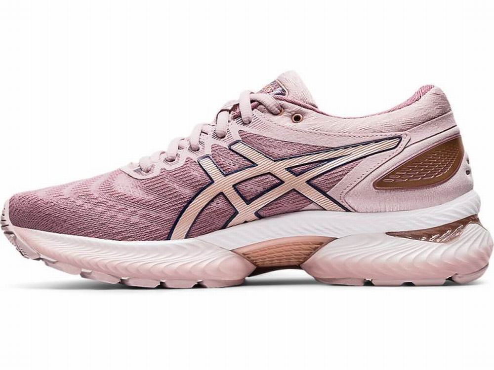 Chaussures Running Asics GEL-NIMBUS 22 Femme Rose Doré | ZSU-075139