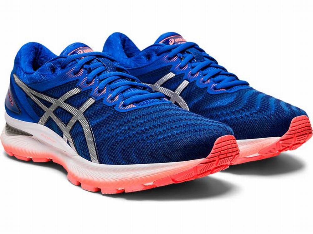 Chaussures Running Asics GEL-NIMBUS 22 Homme Bleu Argent | TUP-681952