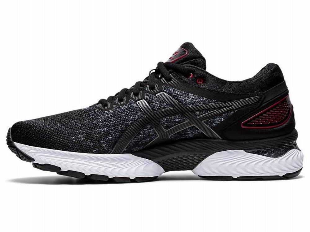 Chaussures Running Asics GEL-NIMBUS 22 Knit Homme Noir | JQX-029187