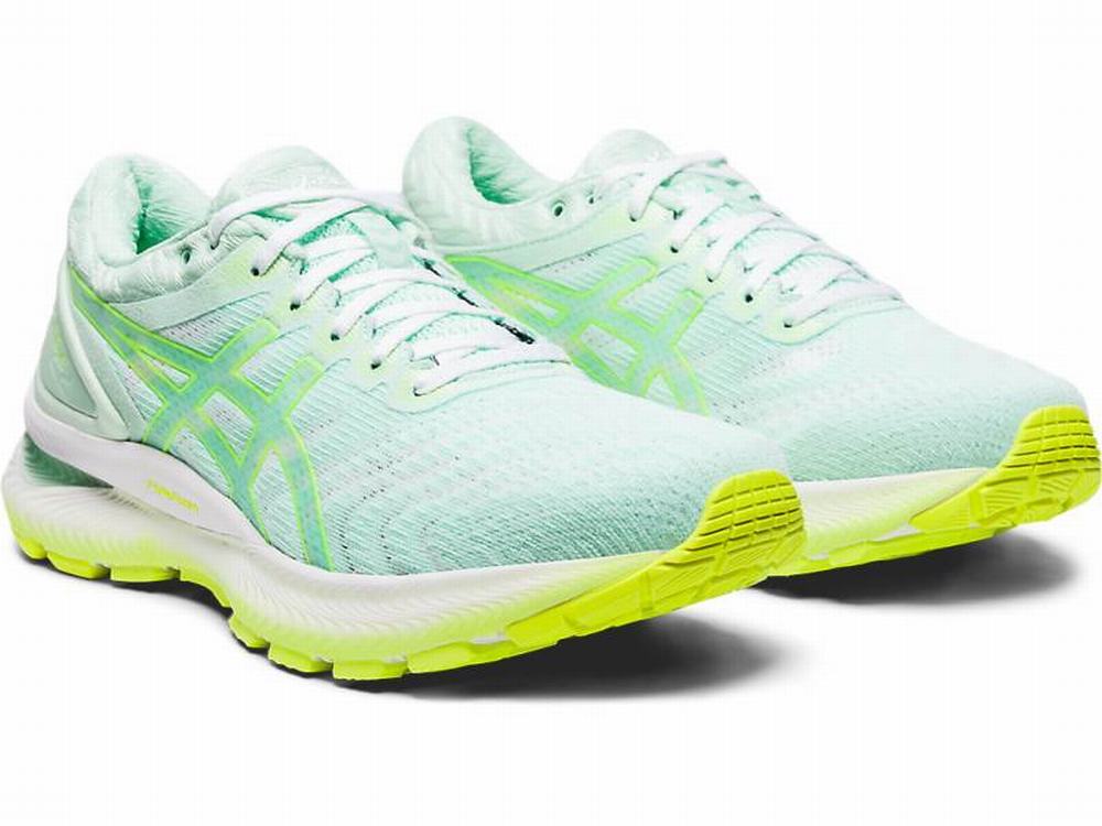 Chaussures Running Asics GEL-NIMBUS 22 MODERN TOKYO Femme Menthe Jaune | YRK-097452