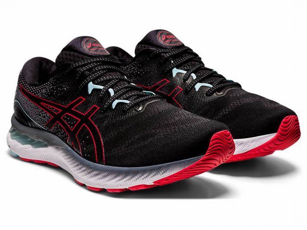 Chaussures Running Asics GEL-NIMBUS 23 (2E) Homme Noir Rouge | BNS-894072