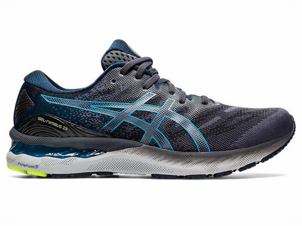 Chaussures Running Asics GEL-NIMBUS 23 (4E) Homme Grise Noir | FBP-103498