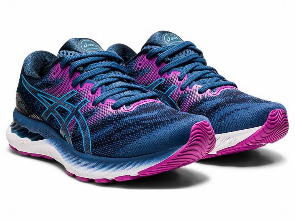 Chaussures Running Asics GEL-NIMBUS 23 Femme Grise Foncé Noir | CPD-650823