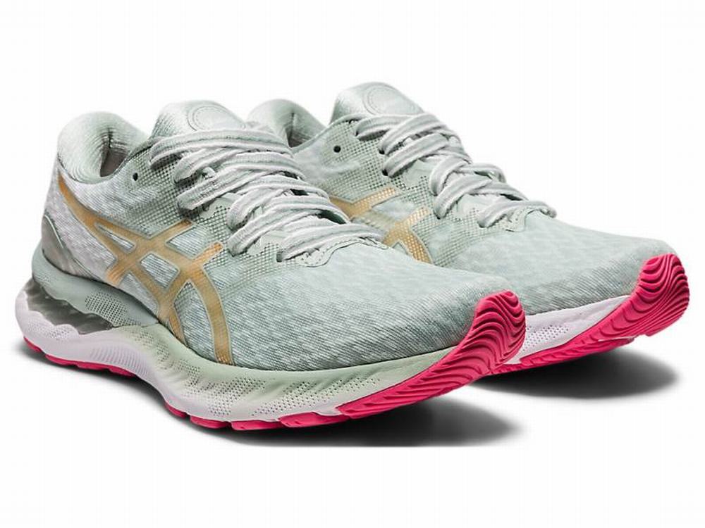 Chaussures Running Asics GEL-NIMBUS 23 Femme Vert Clair | DNK-528906