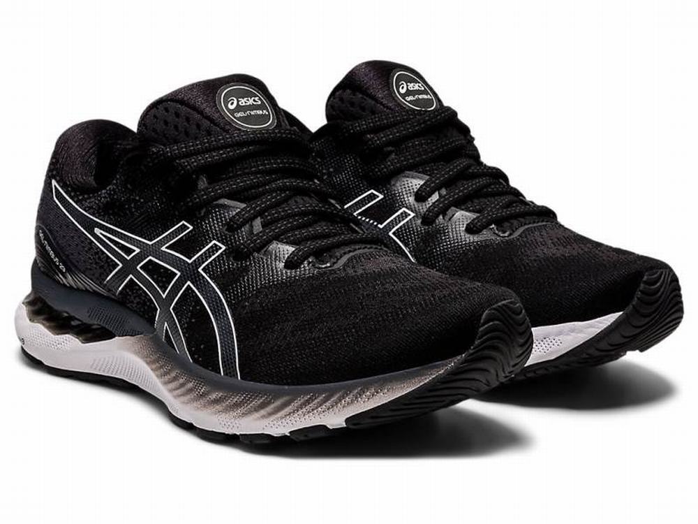 Chaussures Running Asics GEL-NIMBUS 23 Femme Noir Blanche | HGN-654903