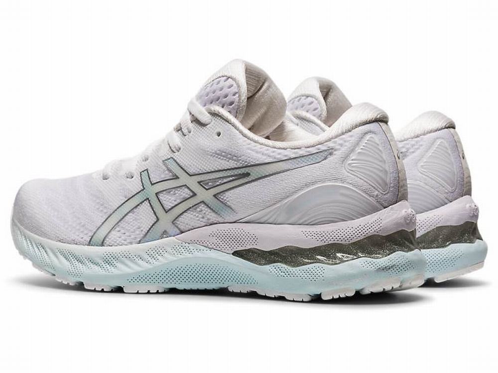 Chaussures Running Asics GEL-NIMBUS 23 Femme Blanche Argent | XSY-073264