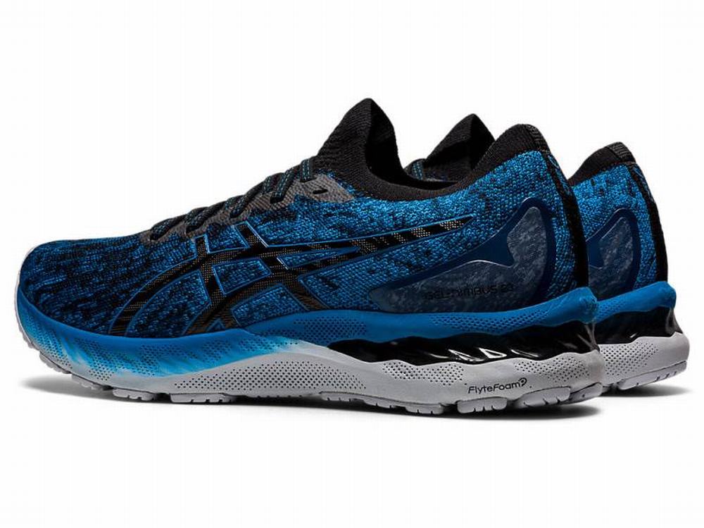 Chaussures Running Asics GEL-NIMBUS 23 KNIT Homme Noir Bleu | LOI-183975