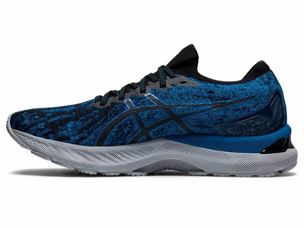 Chaussures Running Asics GEL-NIMBUS 23 KNIT Homme Noir Bleu | LOI-183975