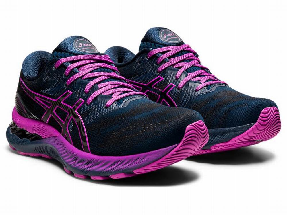 Chaussures Running Asics GEL-NIMBUS 23 LITE-SHOW Femme Bleu | IHV-947165