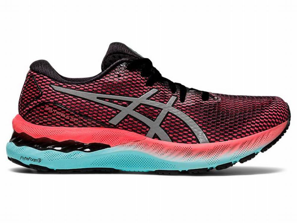 Chaussures Running Asics GEL-NIMBUS 23 LITE-SHOW Femme Noir Argent | NTO-873921