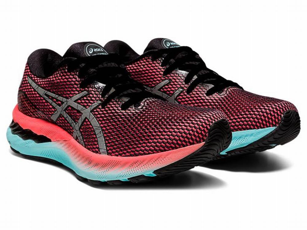 Chaussures Running Asics GEL-NIMBUS 23 LITE-SHOW Femme Noir Argent | NTO-873921