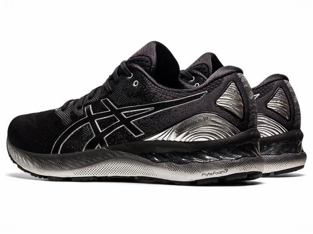 Chaussures Running Asics GEL-NIMBUS 23 PLATINUM Homme Noir Argent | BSY-267905