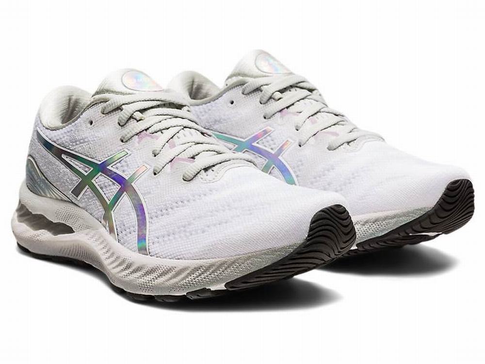 Chaussures Running Asics GEL-NIMBUS 23 PLATINUM Femme Grise | YRL-307645