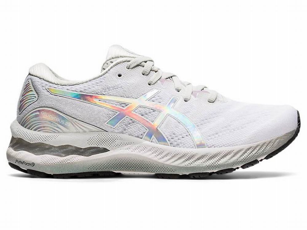 Chaussures Running Asics GEL-NIMBUS 23 PLATINUM Femme Grise | YRL-307645