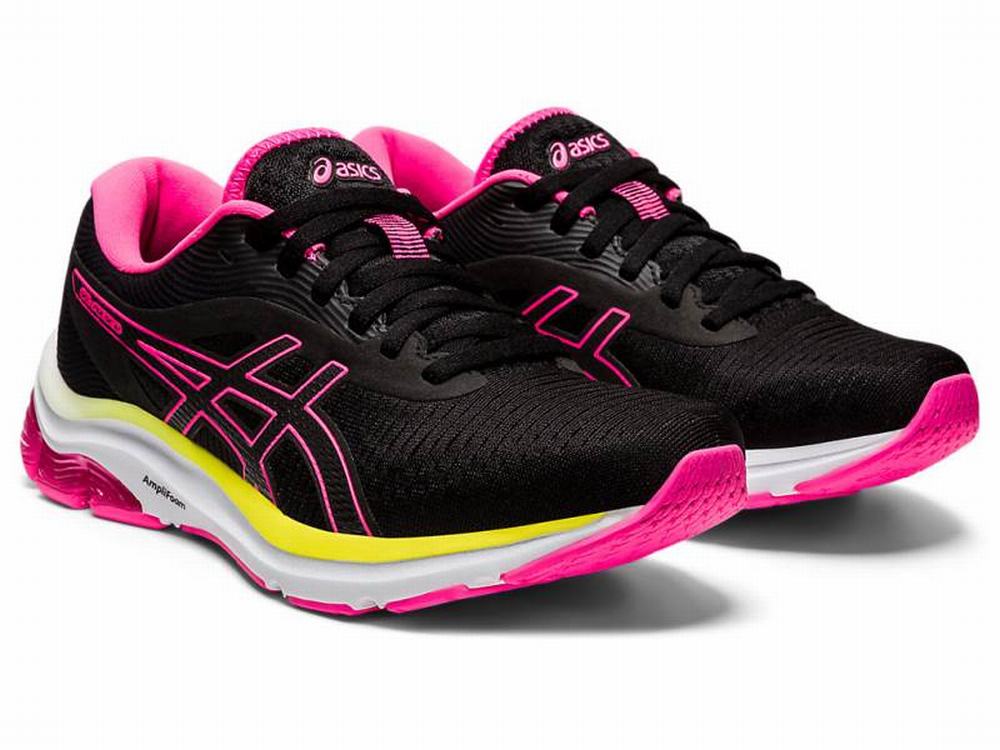 Chaussures Running Asics GEL-PULSE 12 Femme Noir Rose | UEY-510394