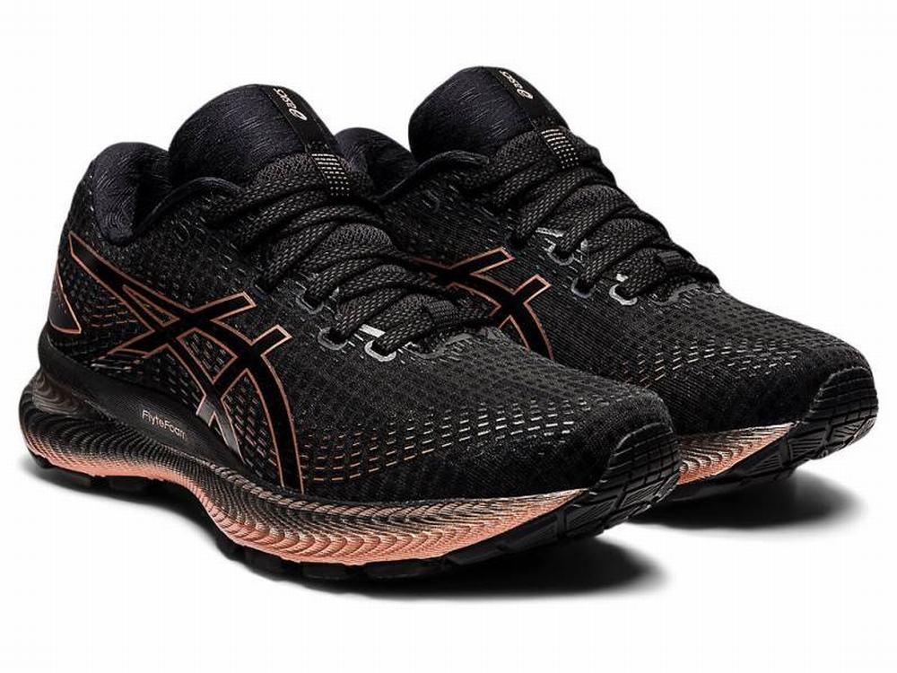 Chaussures Running Asics GEL-SAIUN Femme Noir Rose Doré Grise | TLH-187956