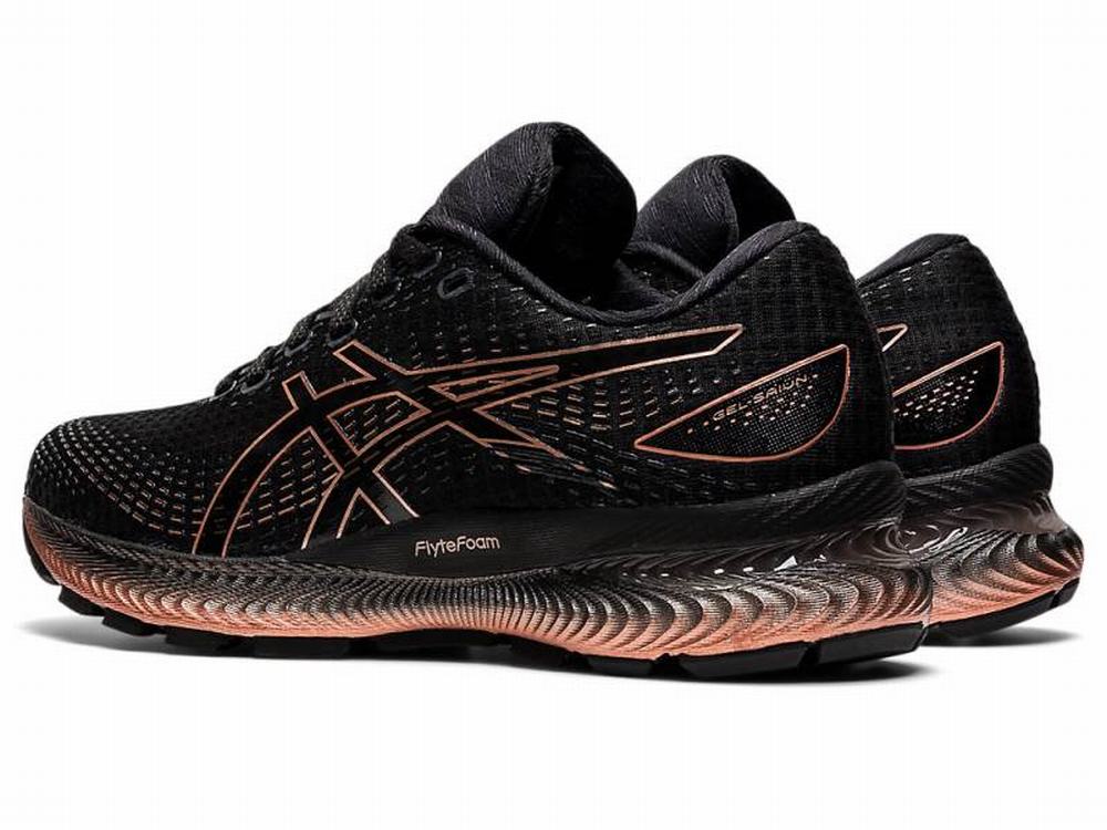 Chaussures Running Asics GEL-SAIUN Femme Noir Rose Doré Grise | TLH-187956