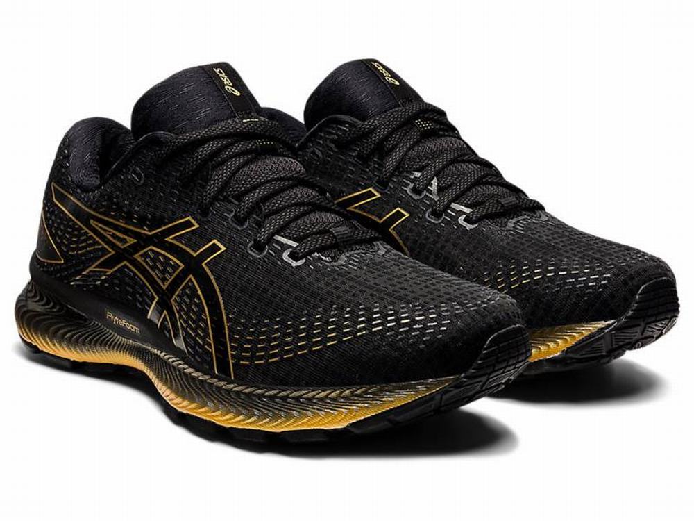 Chaussures Running Asics GEL-SAIUN Homme Noir Doré Grise | RWM-706319