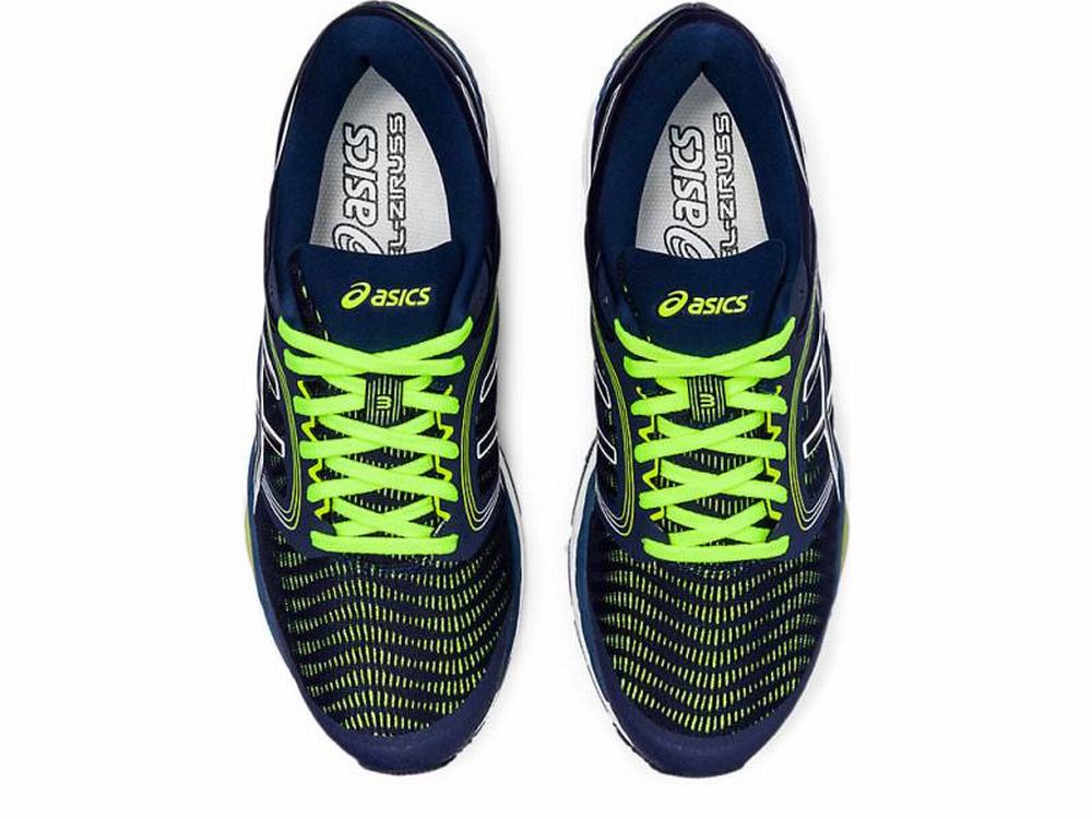 Chaussures Running Asics GEL-ZIRUSS 3 Homme Bleu Marine Jaune | MLV-706241