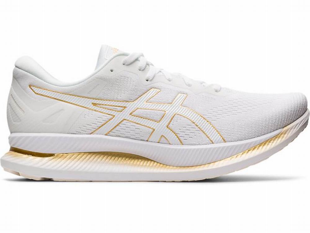 Chaussures Running Asics GLIDERIDE Femme Blanche Doré | IFB-901758