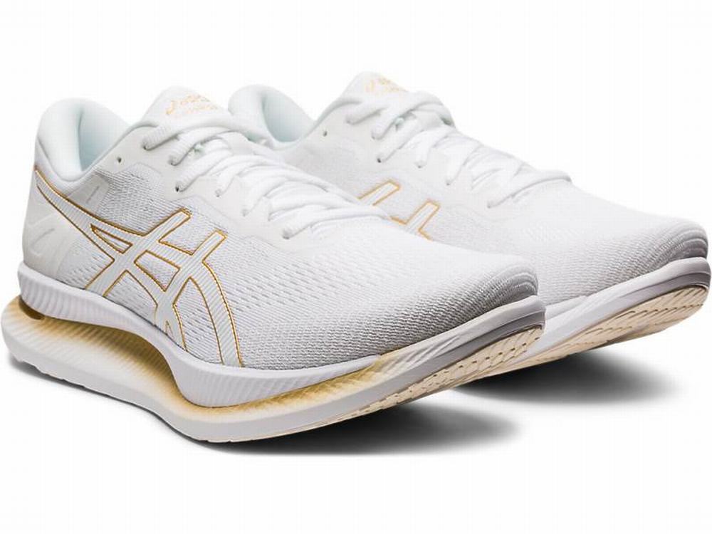 Chaussures Running Asics GLIDERIDE Femme Blanche Doré | IFB-901758