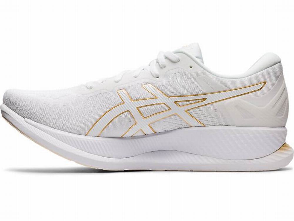 Chaussures Running Asics GLIDERIDE Homme Blanche Doré | JMR-371295