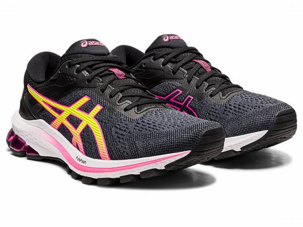 Chaussures Running Asics GT-1000 10 Femme Noir Rose | FBA-175389