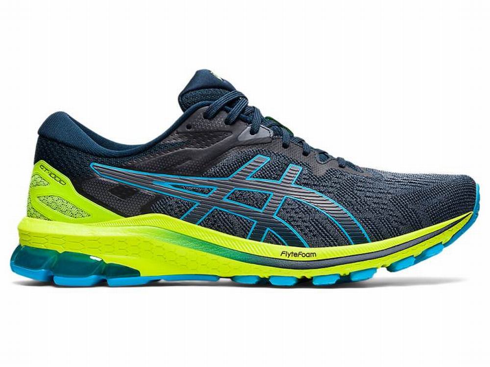 Chaussures Running Asics GT-1000 10 Homme Bleu Vert | ZWF-437189