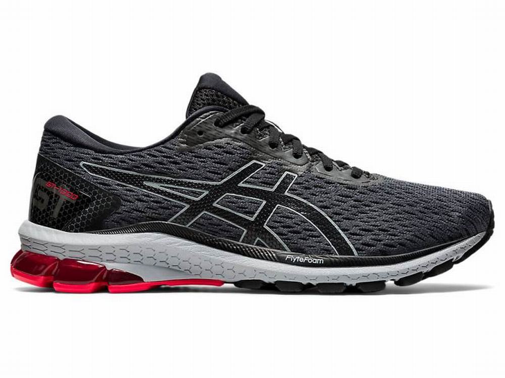 Chaussures Running Asics GT-1000 9 (2E) Homme Noir Grise | TBC-810574