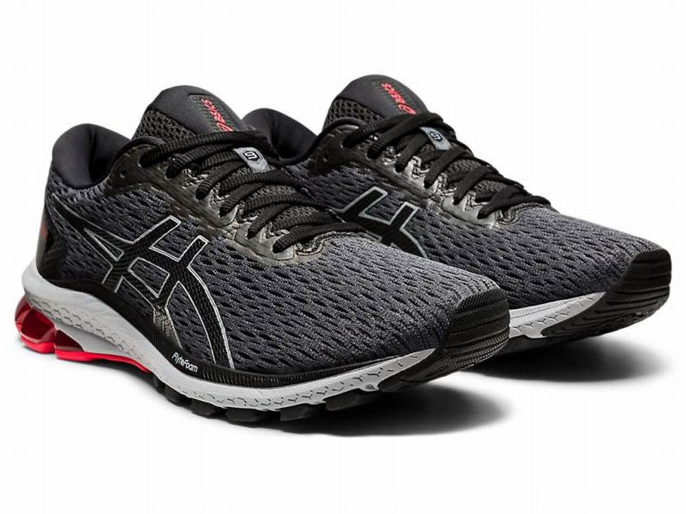 Chaussures Running Asics GT-1000 9 (2E) Homme Noir Grise | TBC-810574