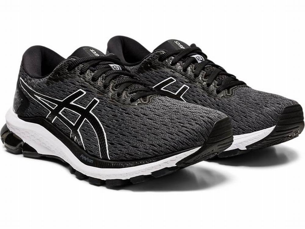 Chaussures Running Asics GT-1000 9 (D) Femme Noir Grise | WKF-097318