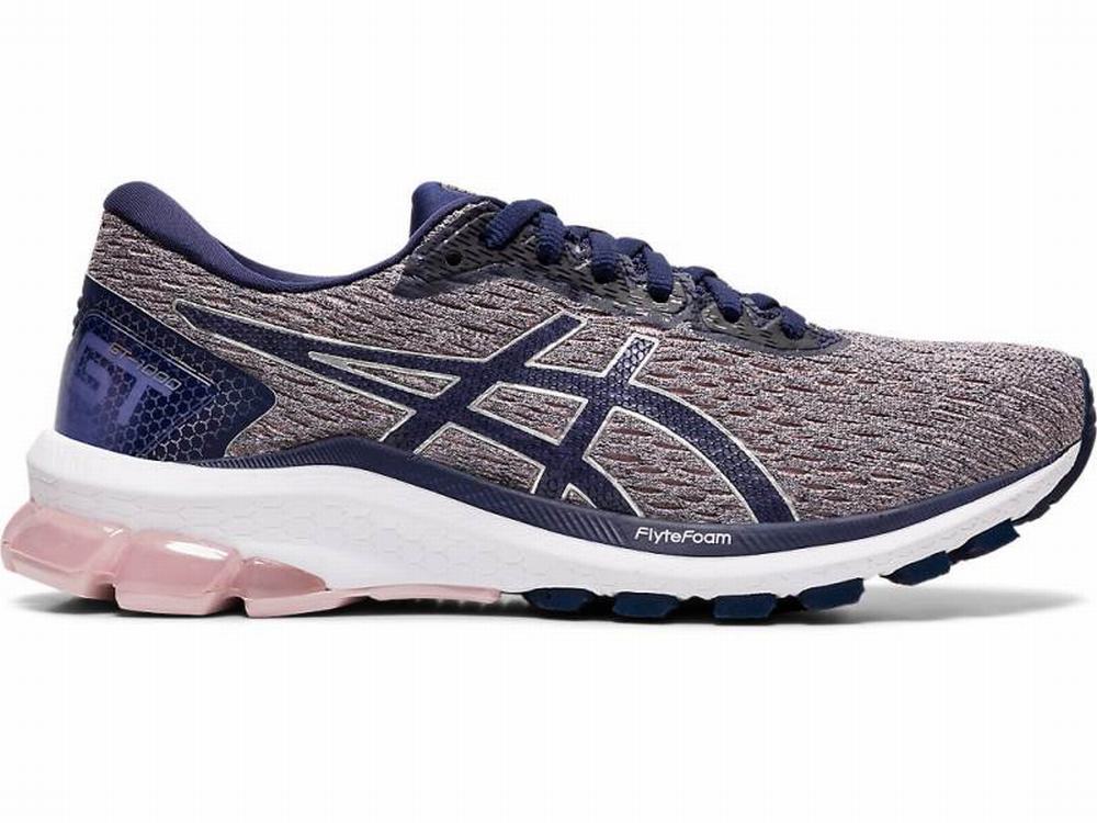 Chaussures Running Asics GT-1000 9 Femme Rose Bleu Marine | CJD-809264