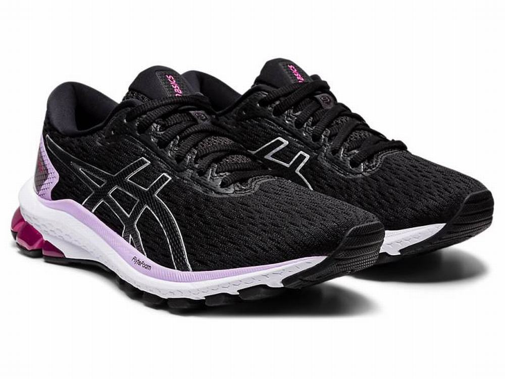 Chaussures Running Asics GT-1000 9 Femme Noir Argent | FDR-394205