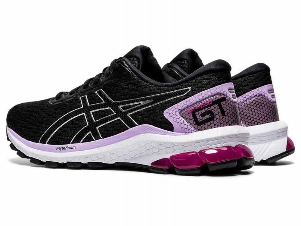 Chaussures Running Asics GT-1000 9 Femme Noir Argent | FDR-394205