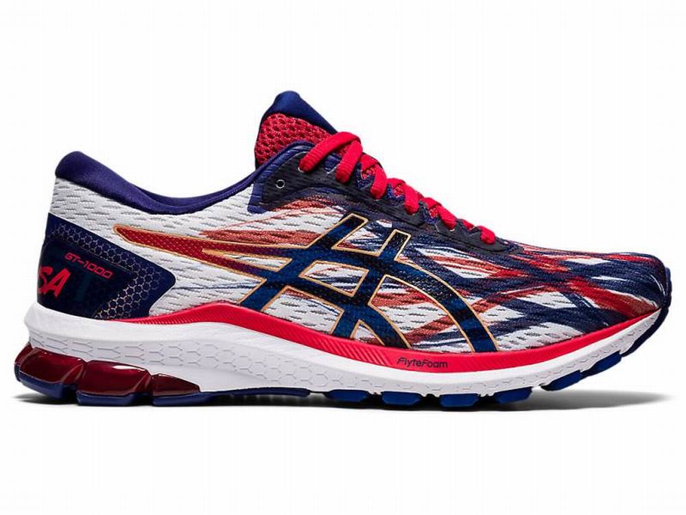 Chaussures Running Asics GT-1000 9 Homme Blanche Bleu | DQP-297406