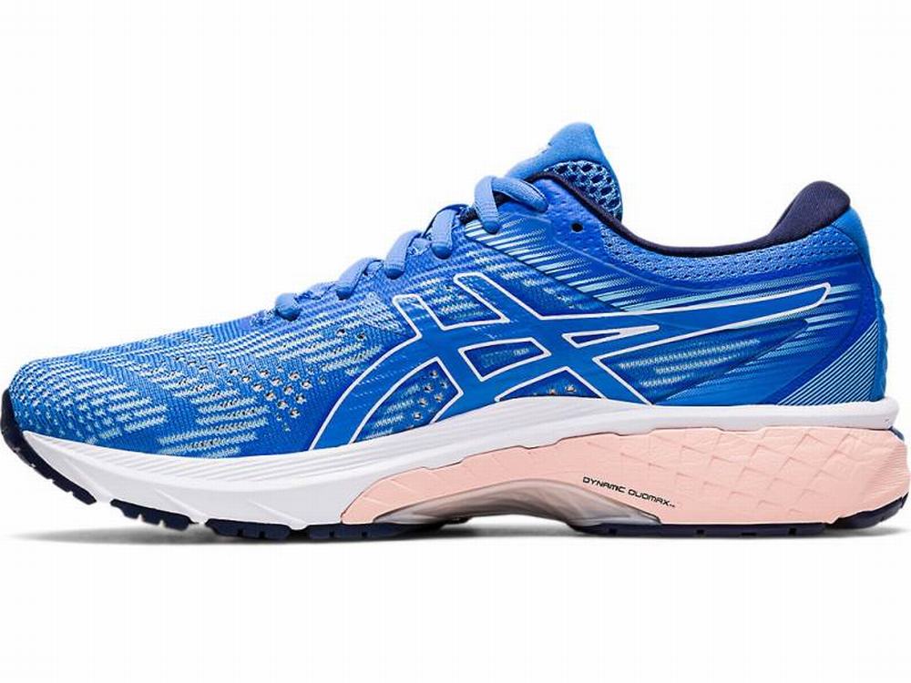 Chaussures Running Asics GT-2000 8 Femme Bleu Blanche | USB-360952