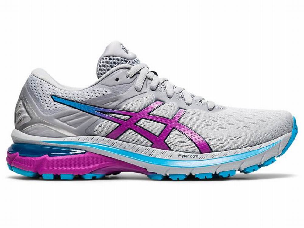 Chaussures Running Asics GT-2000 9 (D) Femme Grise Violette | EJR-049673