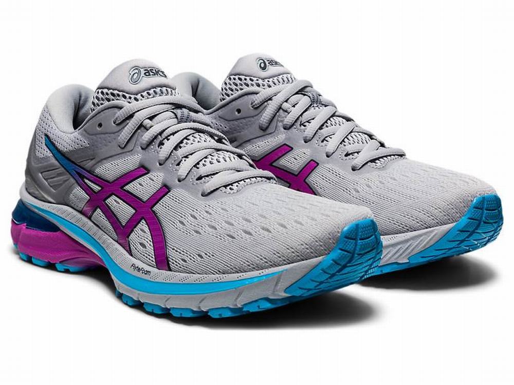 Chaussures Running Asics GT-2000 9 (D) Femme Grise Violette | EJR-049673