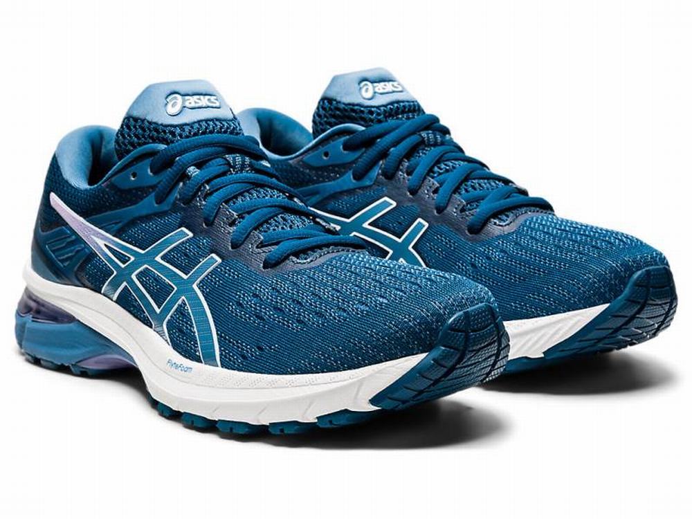 Chaussures Running Asics GT-2000 9 Femme Bleu Grise | AVT-653182