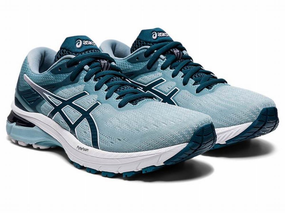 Chaussures Running Asics GT-2000 9 Femme Grise Clair Bleu | DRY-784659