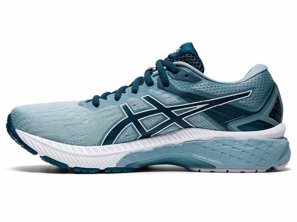 Chaussures Running Asics GT-2000 9 Femme Grise Clair Bleu | DRY-784659